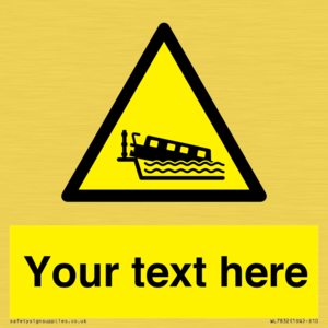 Custom warning grounding narrow boat on lock cill